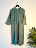 trueBrowns Light Blue Dobby Dress - Distacart
