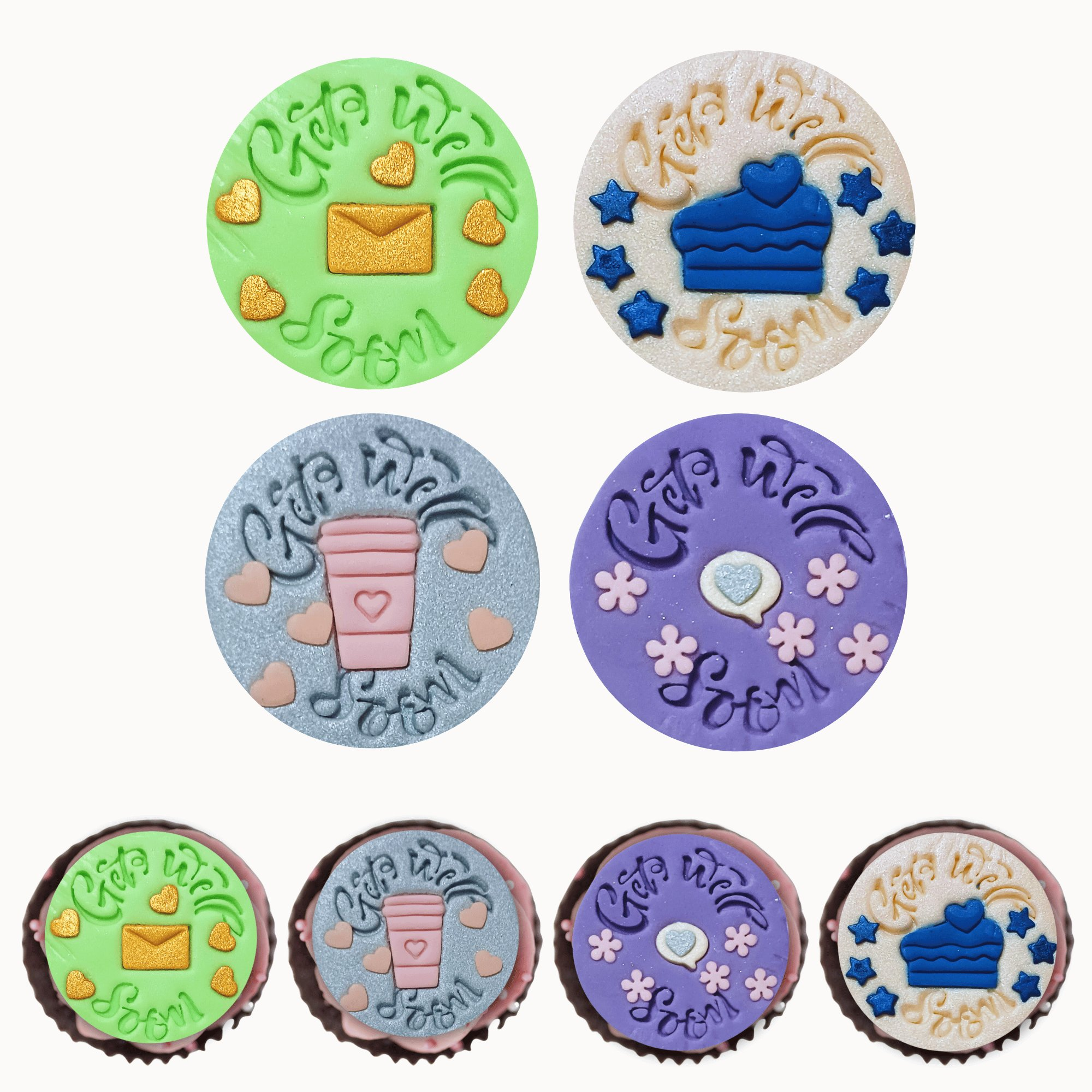 confect get well soon toppers for cakes cupcakes cake decorations supplies 100 gms ct 07