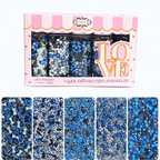confect edible sprinkles black blue white sprinkles mix 100gms