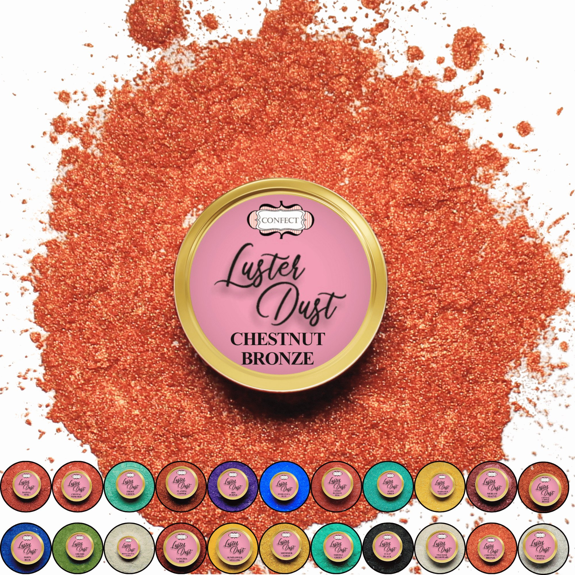 confect chestnut bronze luster dust br b 5 gms b