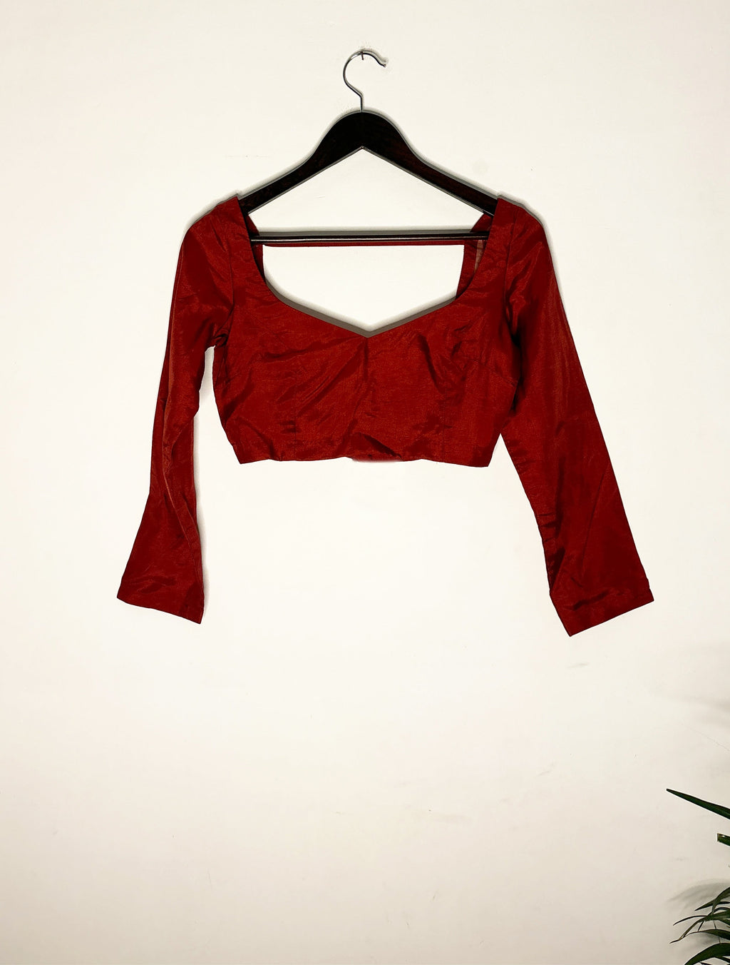 trueBrowns Red Silk Blouse