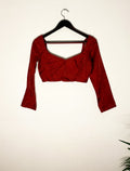 trueBrowns Red Silk Blouse