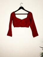 trueBrowns Red Silk Blouse