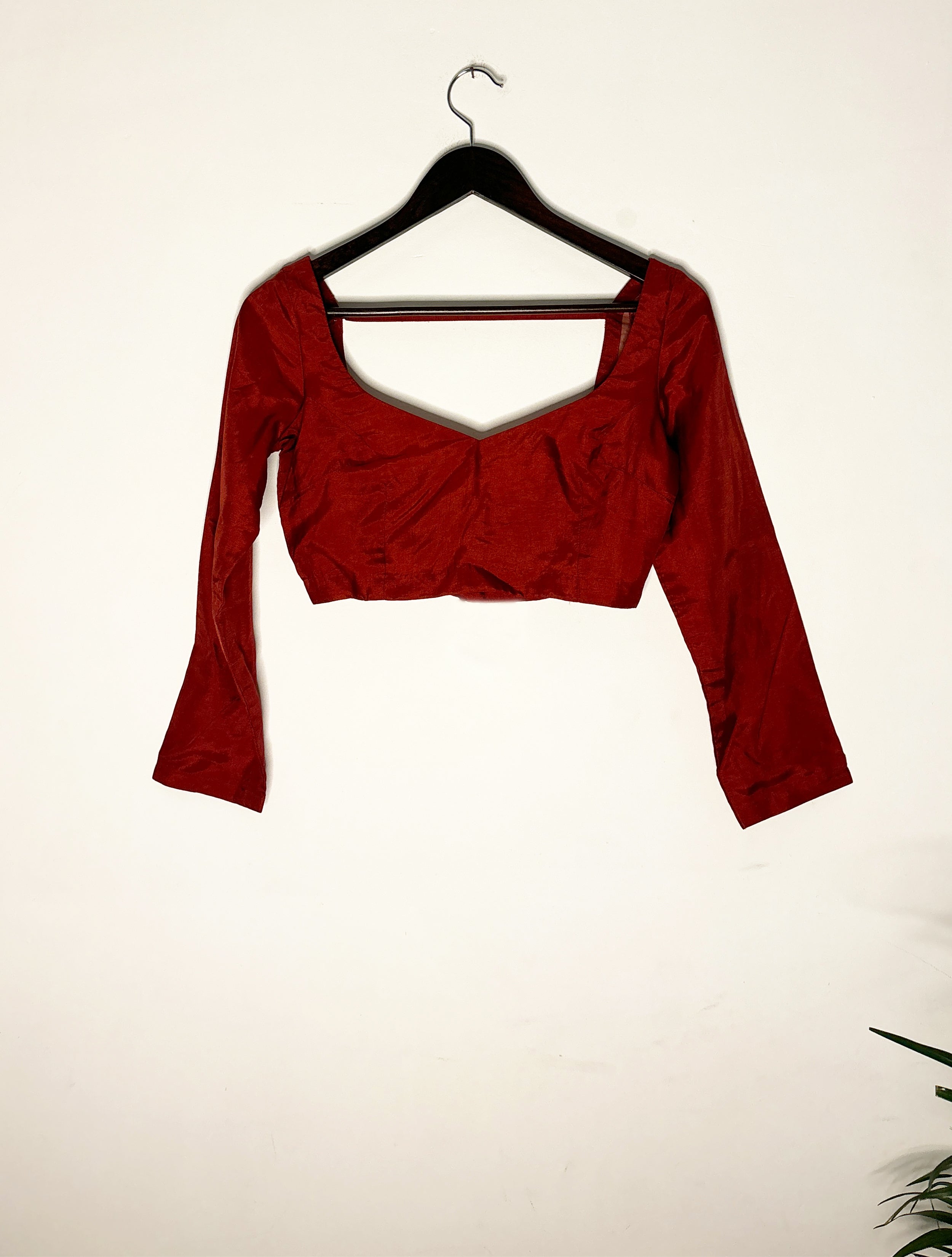 trueBrowns Red Silk Blouse