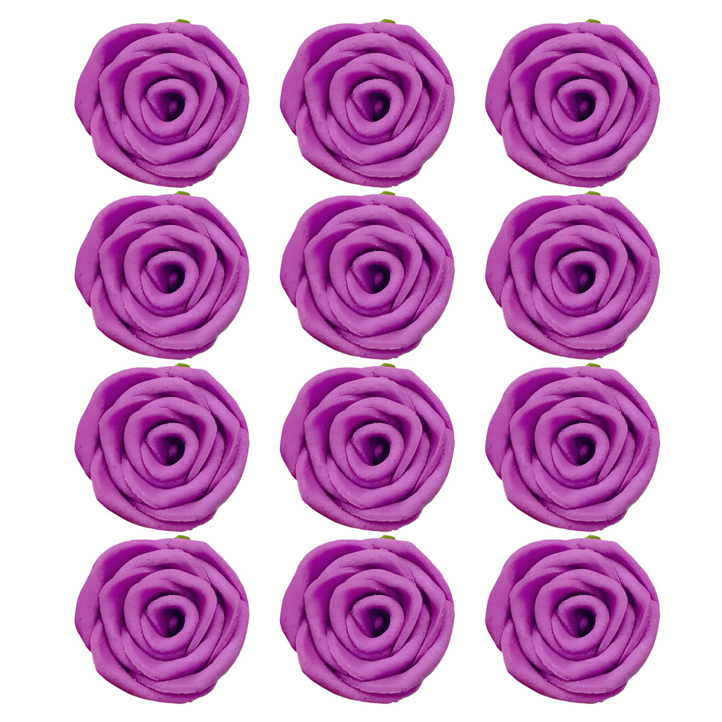 confect sugar roses topper sugar roses for cake decorations edible royal fushia pink roses pack of 12