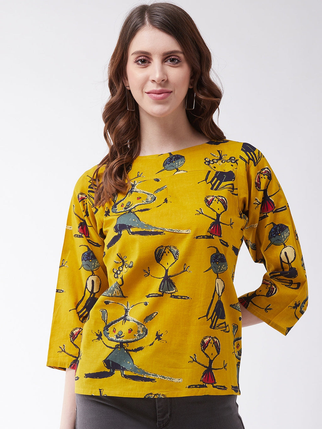InWeave Women's Quirky Top With Sleevs