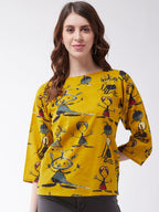 InWeave Women's Quirky Top With Sleevs