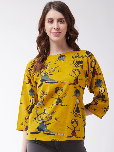InWeave Women's Quirky Top With Sleevs