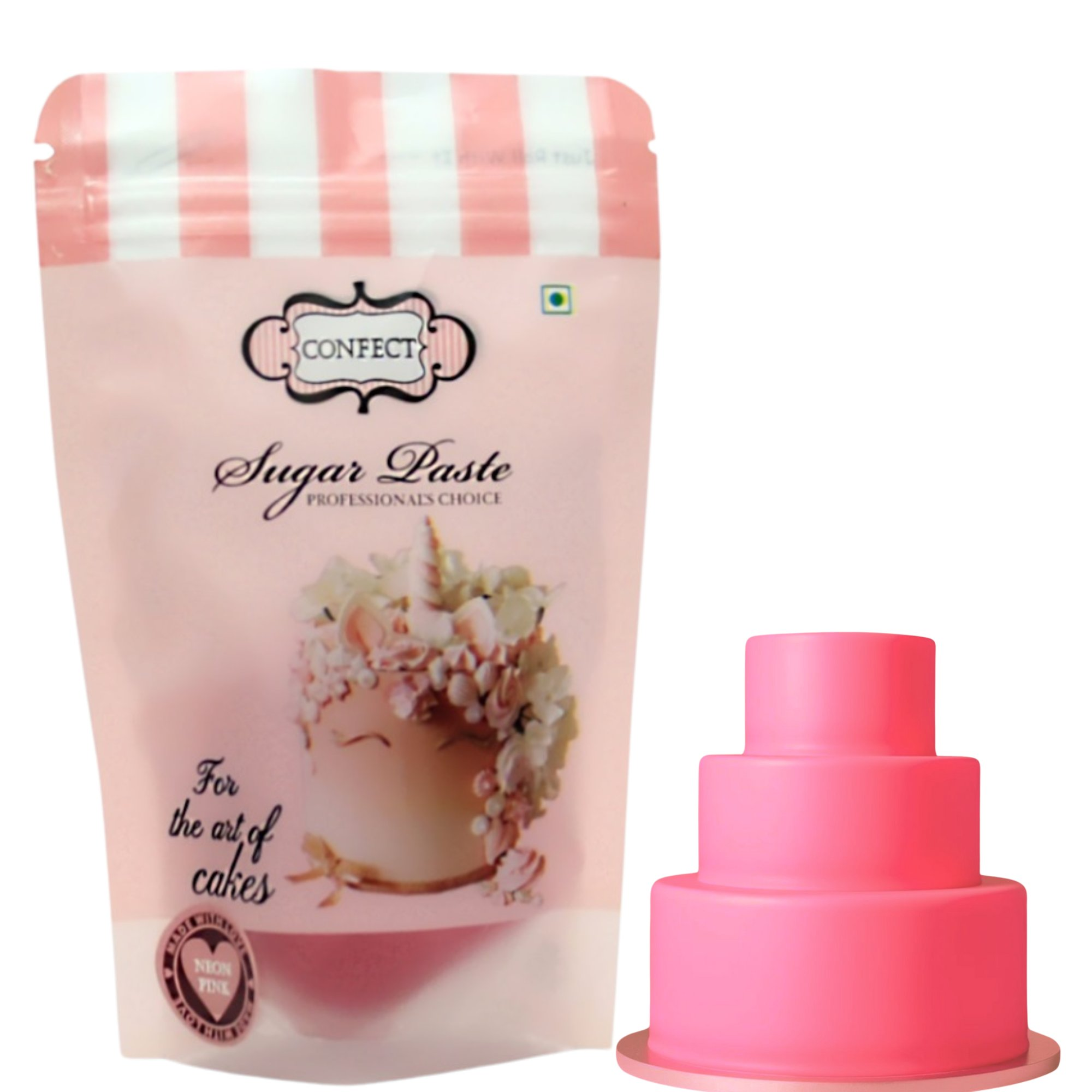 confect neon pink sugarpaste br b 250 gms b