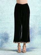 trueBrowns Black Velvet Lace Pant
