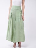 InWeave Women's Green Handloom Palazzo