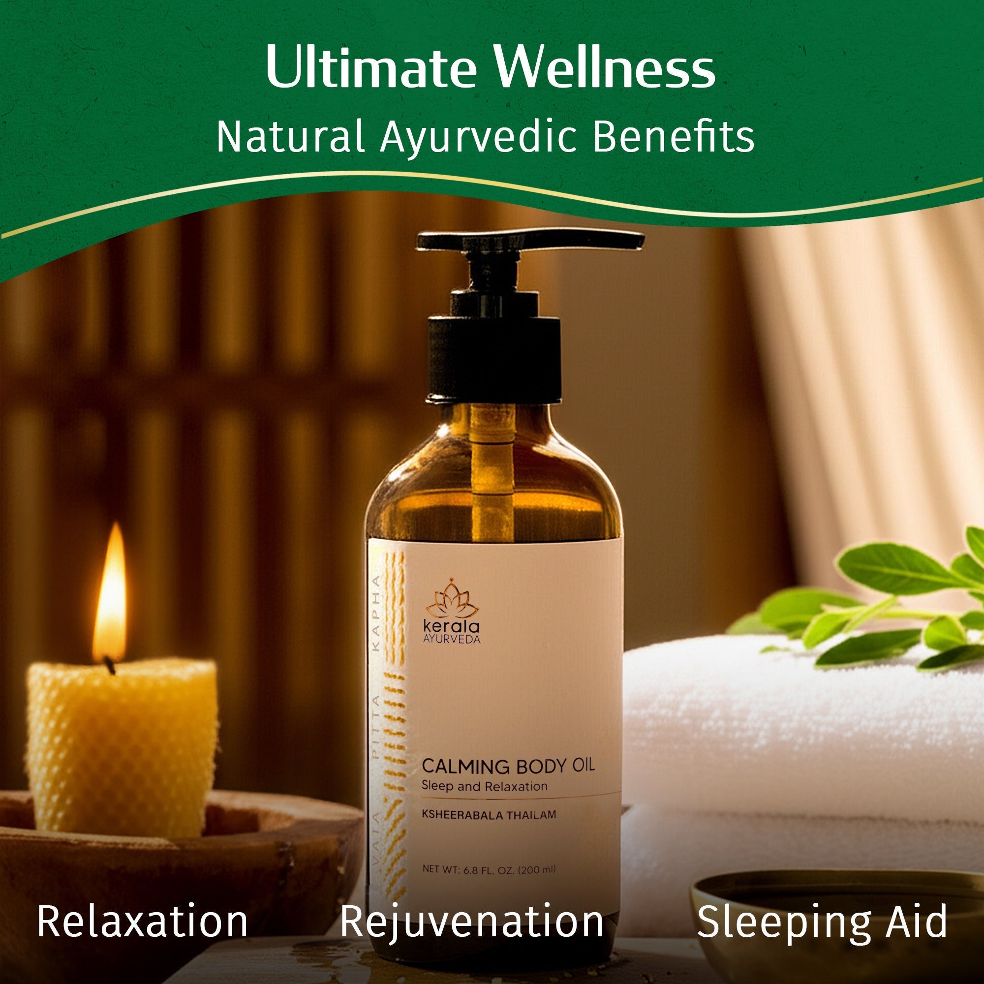 Kerala Ayurveda USA Calming Body Oil - Ksheerabala Thailam