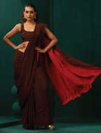 trueBrowns Cola Muslin Silk Ready to Wear Saree