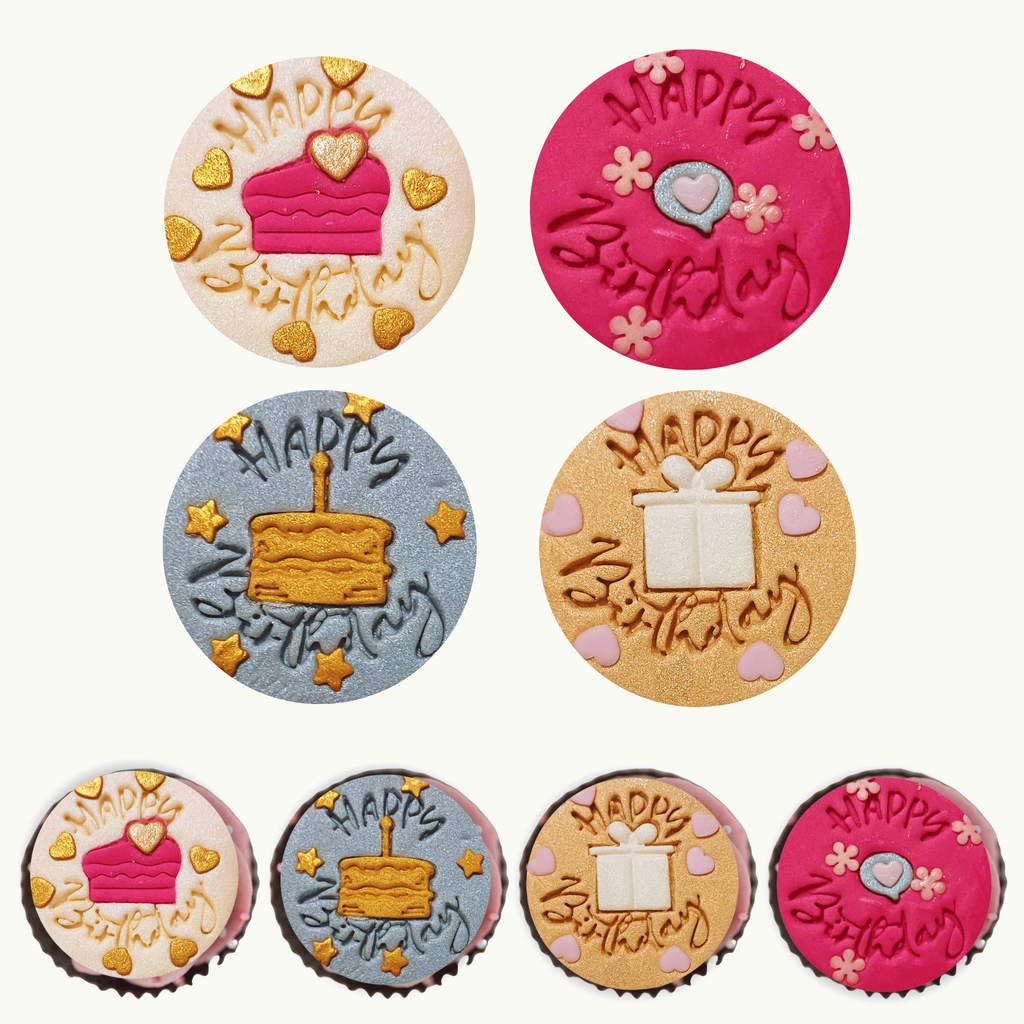 confect happy birthday toppers for cakes cupcakes cake decorations supplies 100gms ct 09