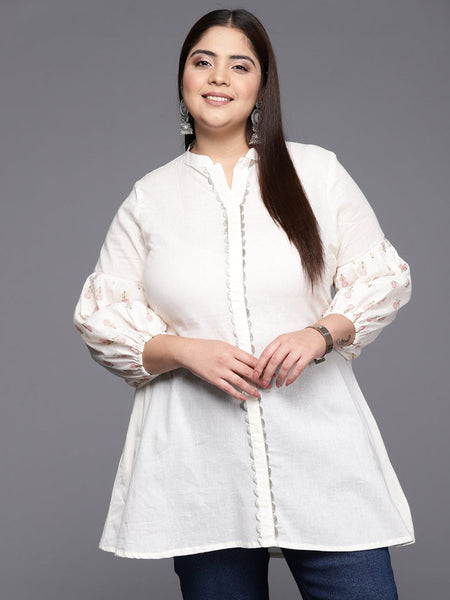 Ahalyaa Mandarin Collar Printed Tunic