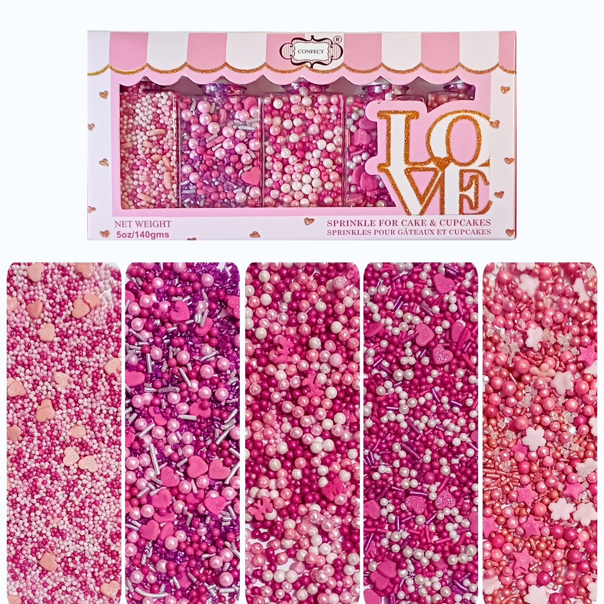 valentine sprinkles vs multipack 12 100 gms