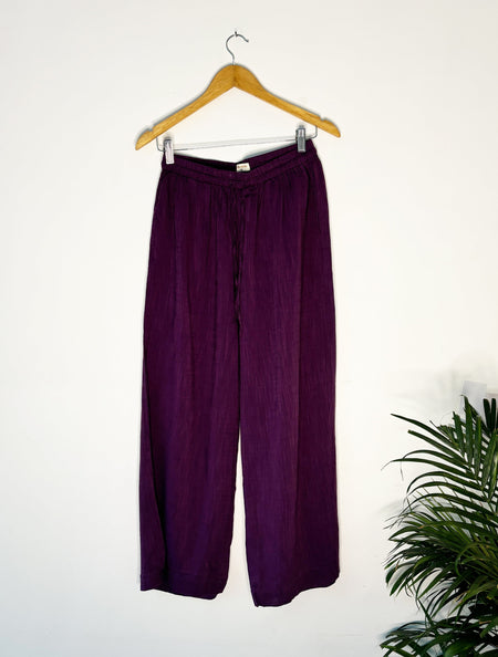 trueBrowns Purple Slub Pant