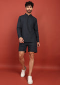 Fabmade Onyx Noir Short Kurta Co-Ord Set