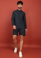 Fabmade Onyx Noir Short Kurta Co-Ord Set