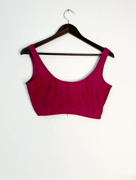trueBrowns Pink Sleeveless Muslin Blouse