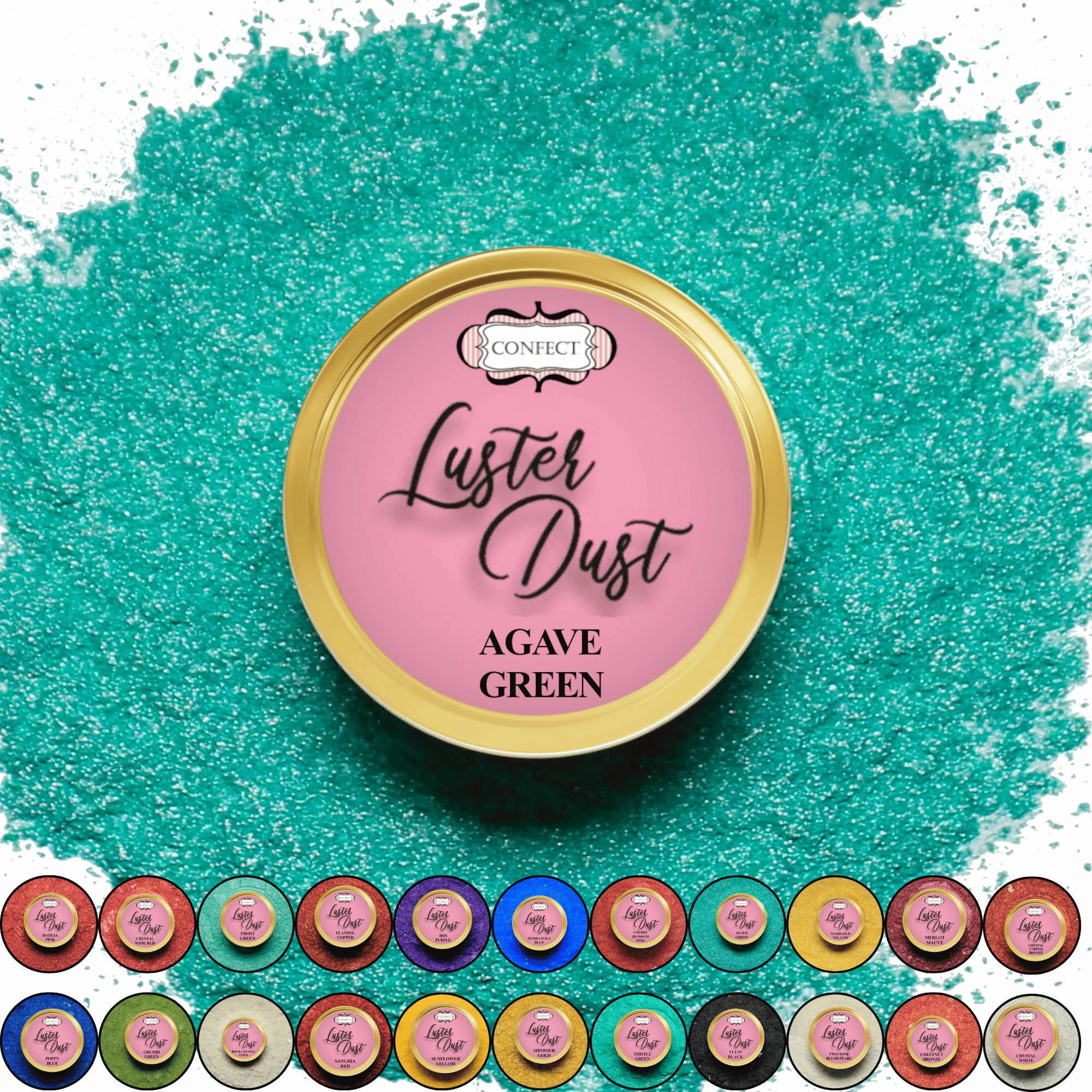 agave green edible luster dust 5 g