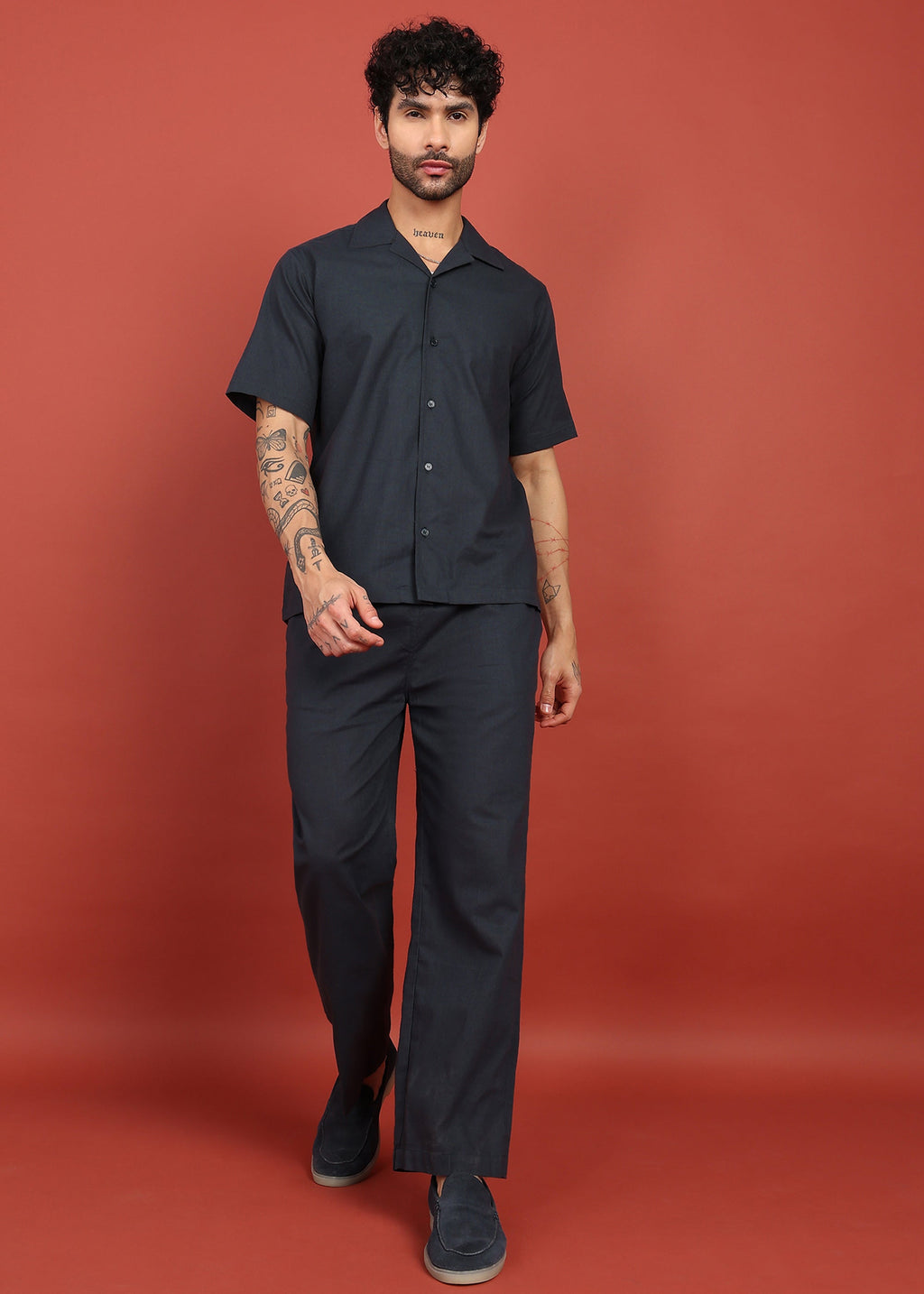 Fabmade Midnight Ease Shirt & Trouser Co-Ord Set