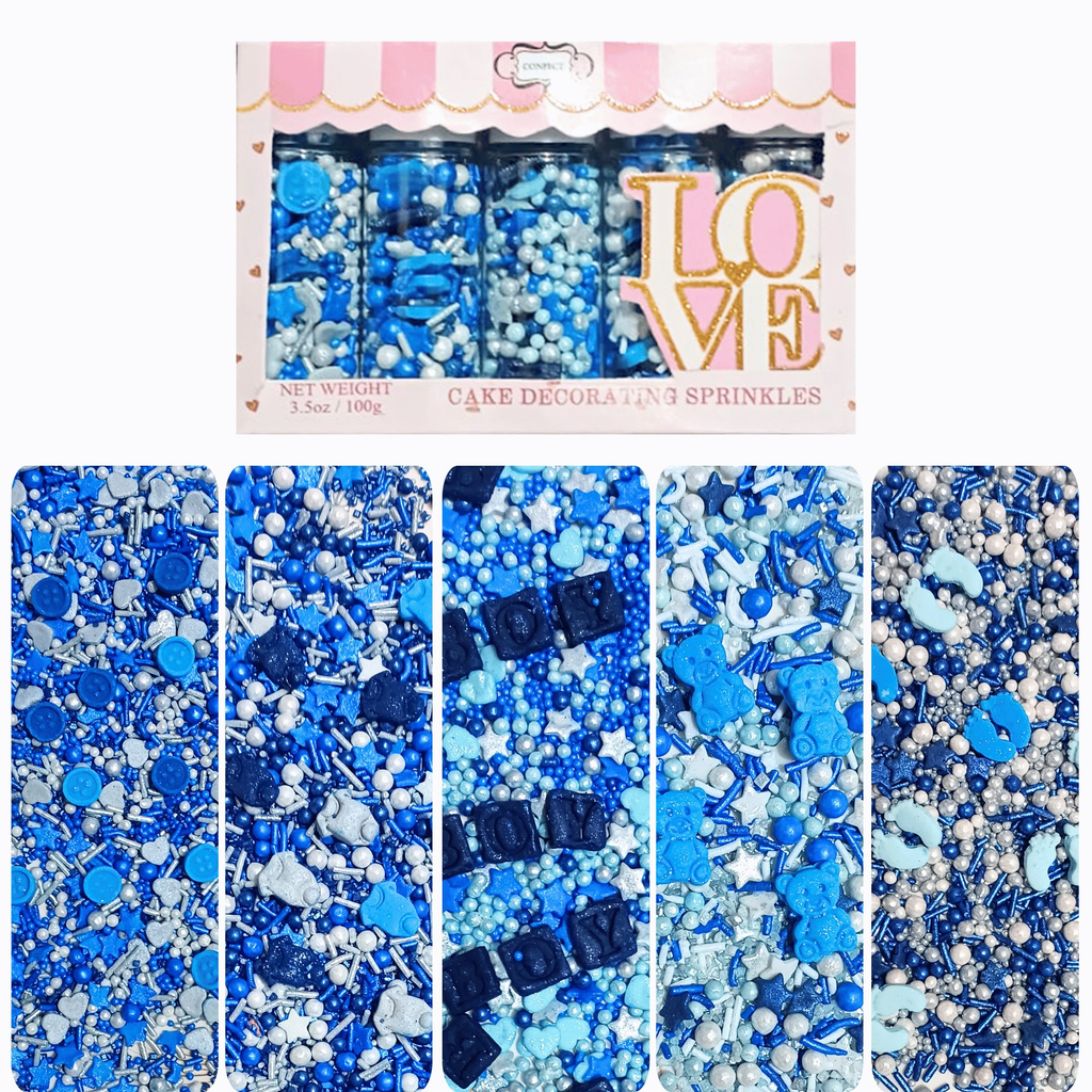 confect boys baby shower sprinkles gender reveal sprinkles edible sprinkles assorted pack of 5 baby shower 28