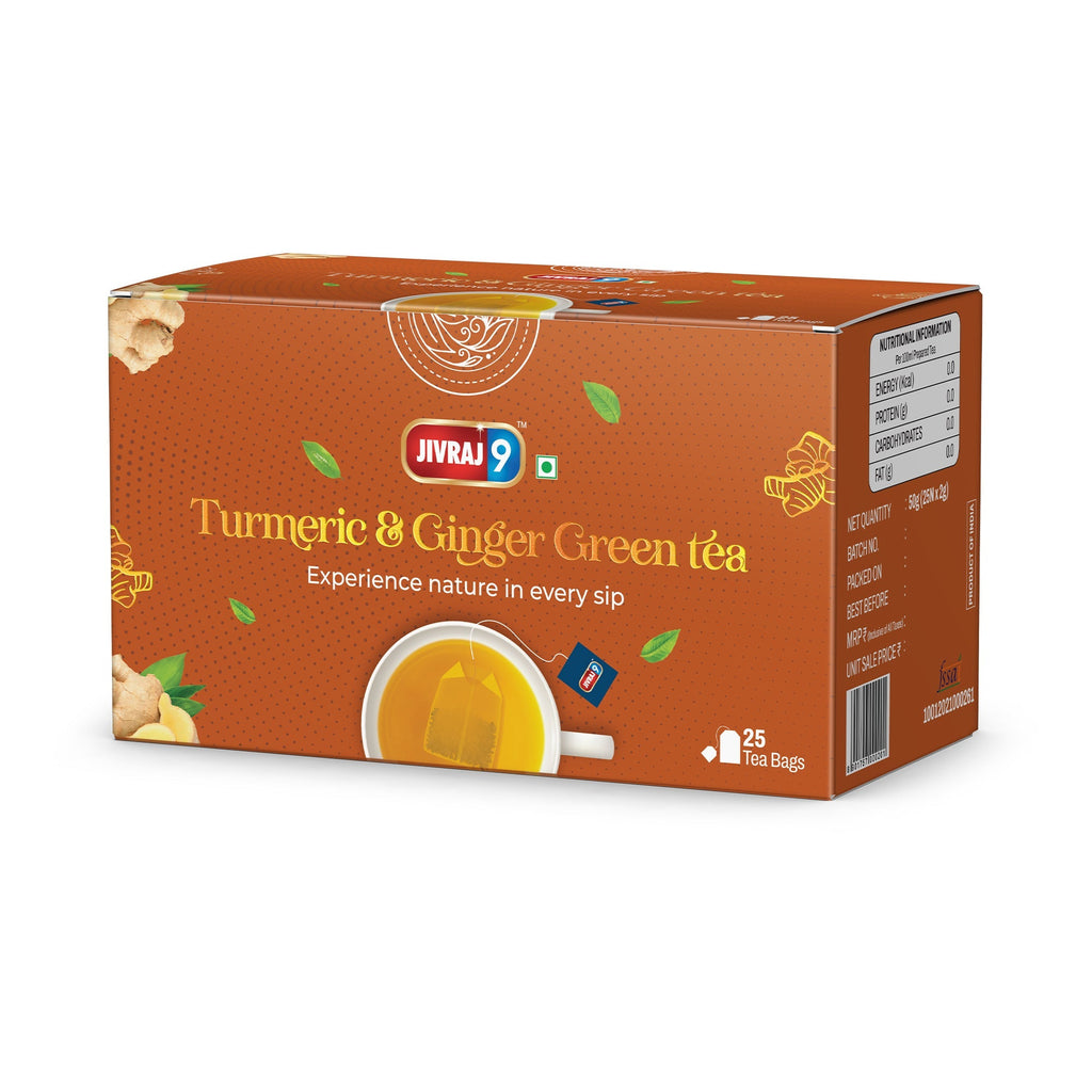 jivraj9 Tea Turmeric And Ginger  Green Tea - Distacart