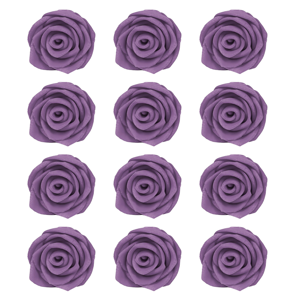 confect sugar roses topper sugar roses for cake decorations edible true purple roses pack of 12