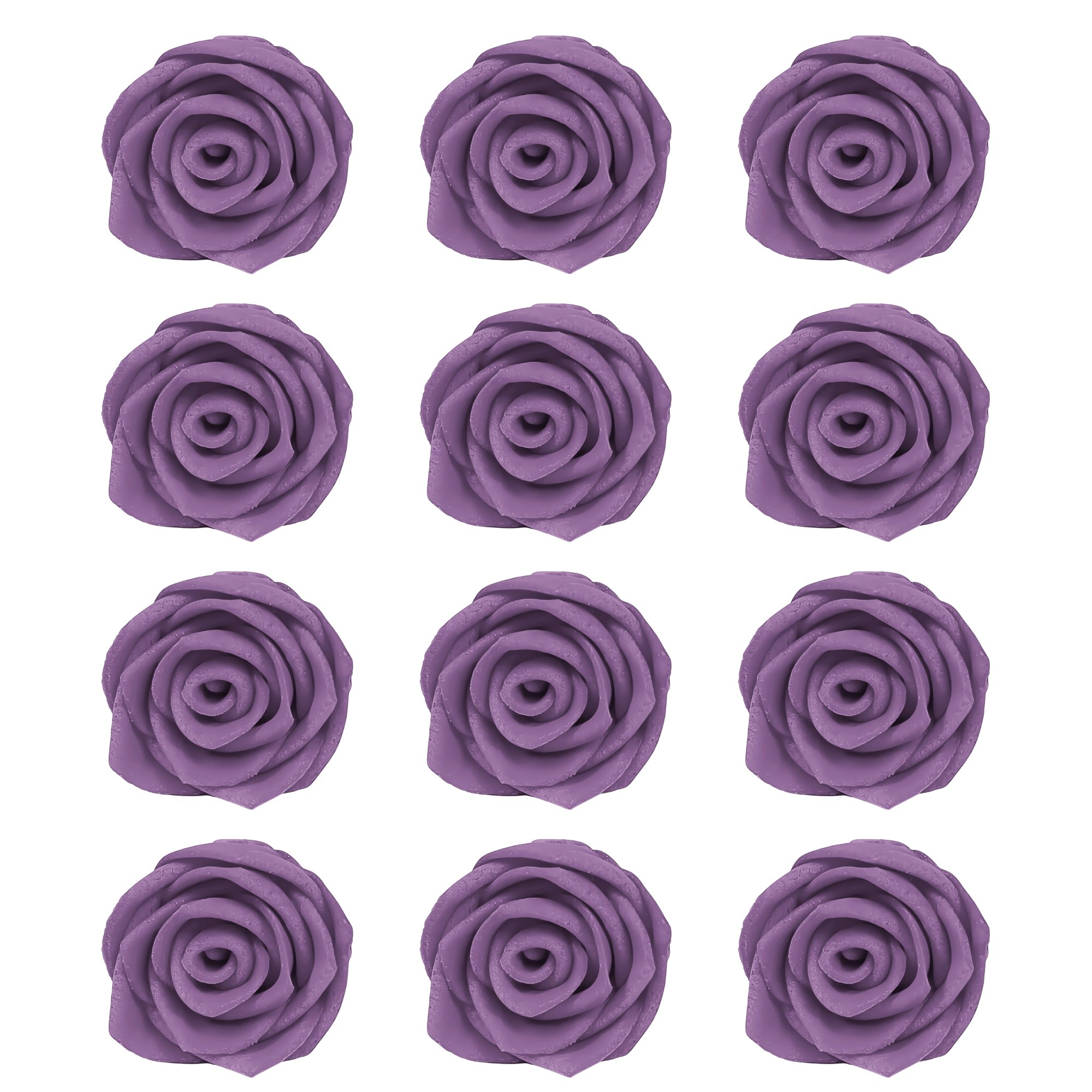 confect sugar roses topper sugar roses for cake decorations edible true purple roses pack of 12