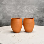 Sowpeace Premium Set of 2 Unglazed Terracotta Glasses - Distacart