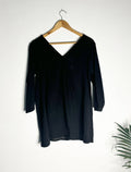 trueBrowns Black Slub Top