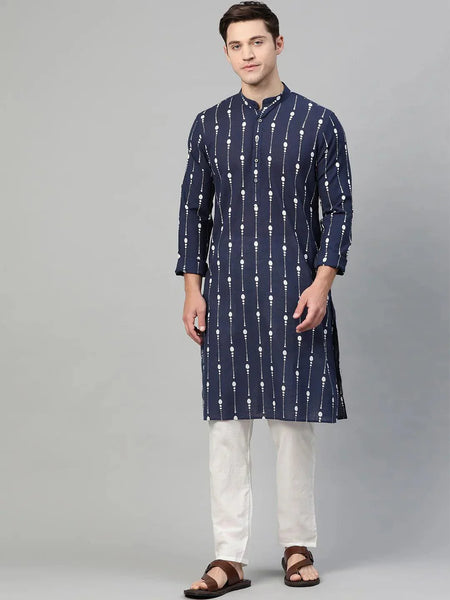 Fabmade Men Printed Straight Kurta