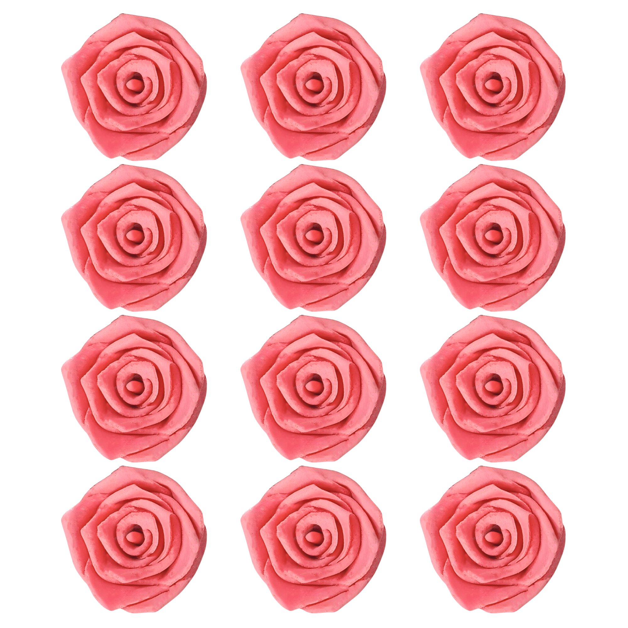 confect sugar roses topper sugar roses for cake decorations edible salmon pink roses pack of 12
