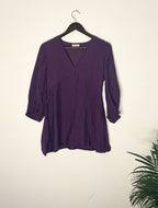 trueBrowns Purple Slub Top