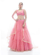 Myra Baby Pink Art Silk Designer Lehenga