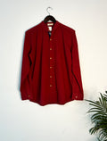 trueBrowns Maroon Slub Men's Shirt