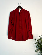 trueBrowns Maroon Slub Men's Shirt