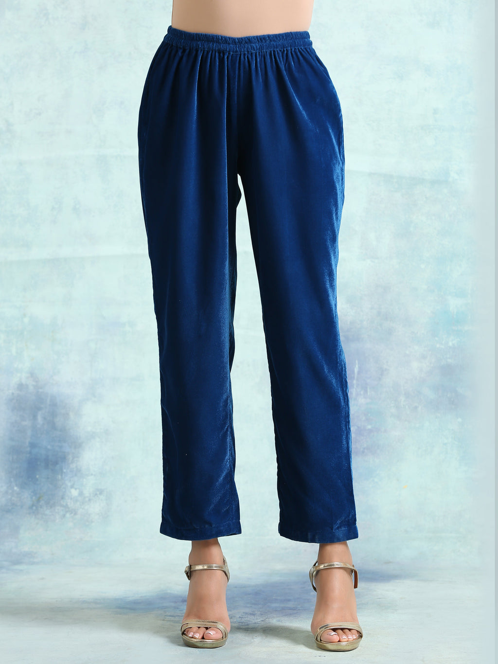 trueBrowns Blue Velvet Pant