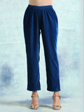 trueBrowns Blue Velvet Pant