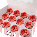 sugar roses for cake cupcake decoration coral 120 gms