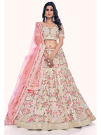 Myra White Soft Net Embroidered Designer Lehenga Choli