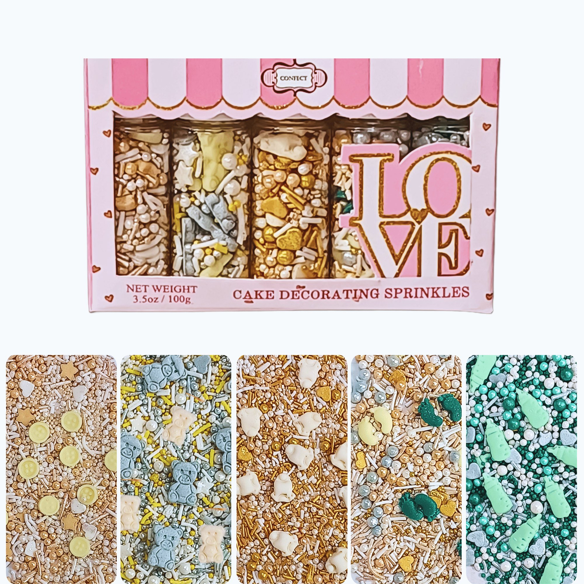 confect baby shower sprinkles birthday sprinkles pack of 5 baby shower 06