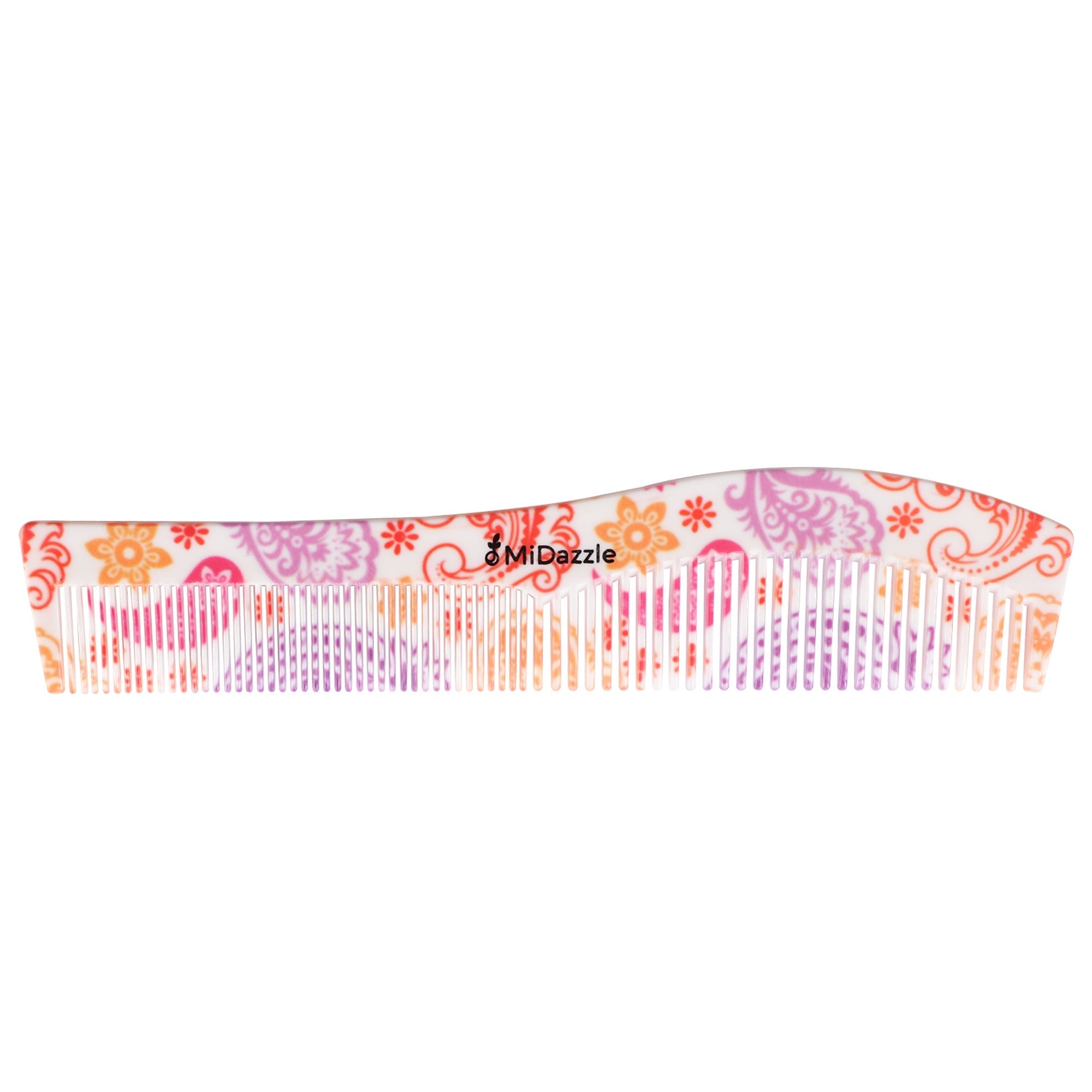 MiDazzle 360 Floral Dual Teeth Comb - Large - Distacart