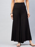 InWeave Solid Black Palazzo - Distacart