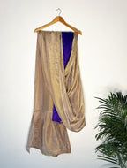 trueBrowns Lilac Tissue Pre-Stitched Saree