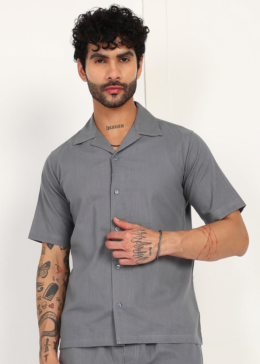 Fabmade Slate Ease Linen Co-Ord Set