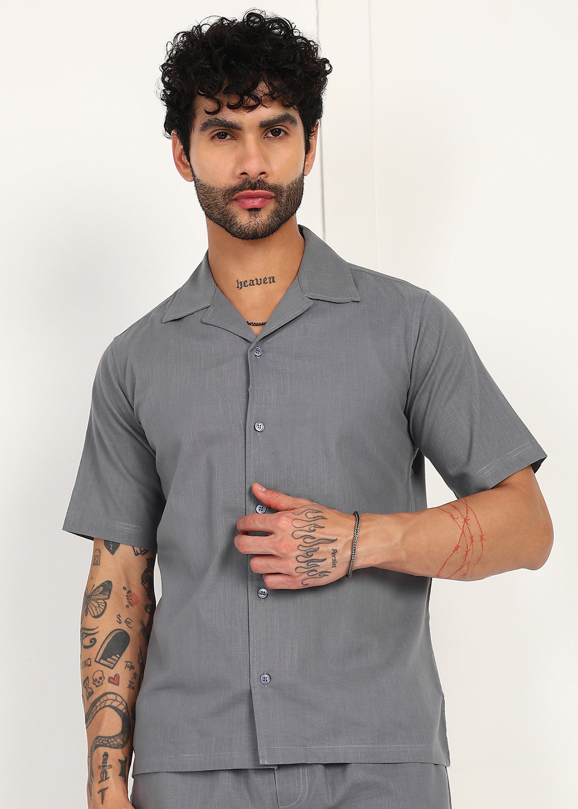 Fabmade Slate Ease Linen Co-Ord Set
