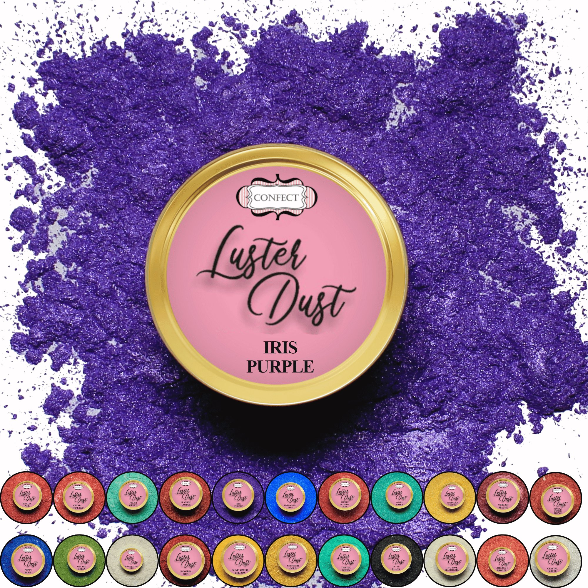 iris purple edible luster dust 5 g
