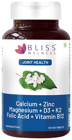 bliss welness joint health calcium zinc megnesium d3 k2 veg tablet